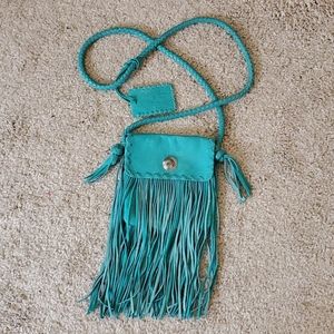 RALPH LAUREN COLLECTION Fringe Leather Handbag